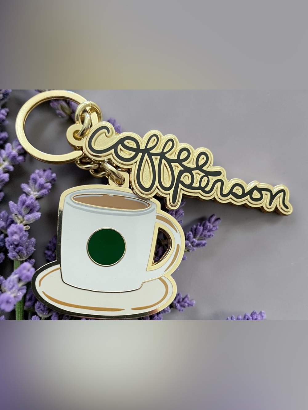 Authentic Starbucks White & Green Coffee Person Keychain